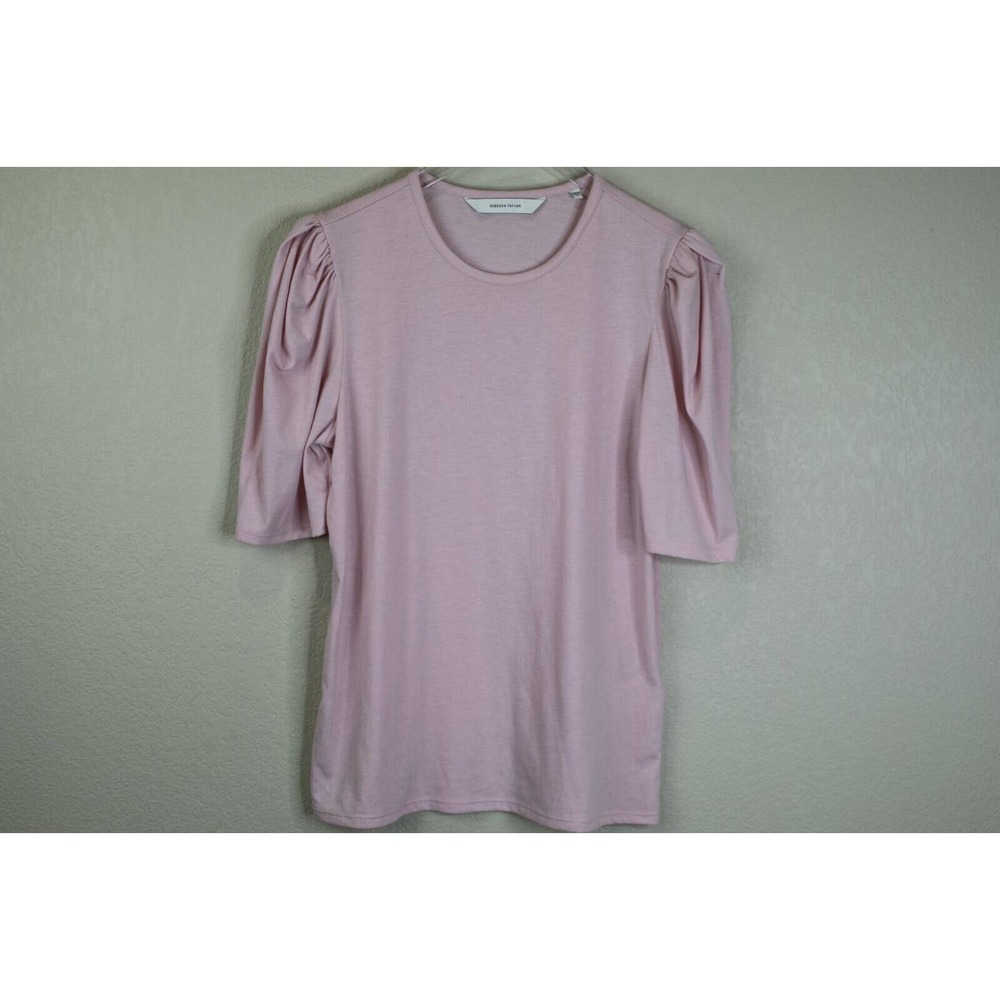 Rebecca Taylor Top Women XS Light Pink Soft Capsule Classic Staple Basic‎ Light